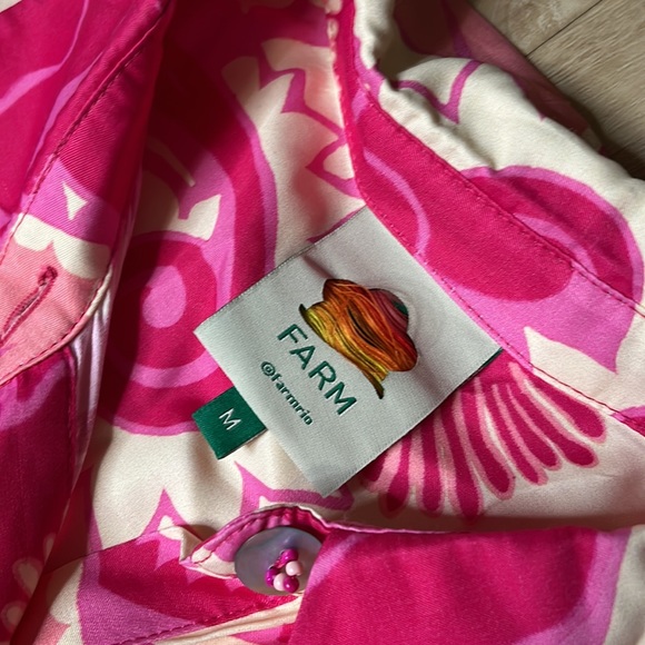 FARM RIO Tropical Groove Shirt Dress SIZE MEDIUM 0810 - Picture 5 of 9